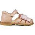 Angulus Sandal W. Bow And Velcro Peach Peach Glitter on Sale