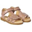 Angulus Sandal W. Velcro And Hearts Dark Peach Online now