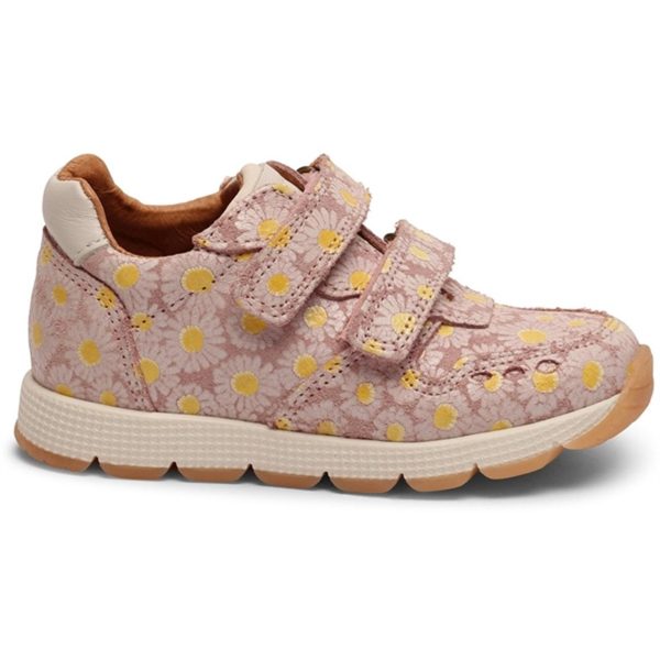 Bisgaard Luka V Velcro Shoe Rose Flowers For Cheap