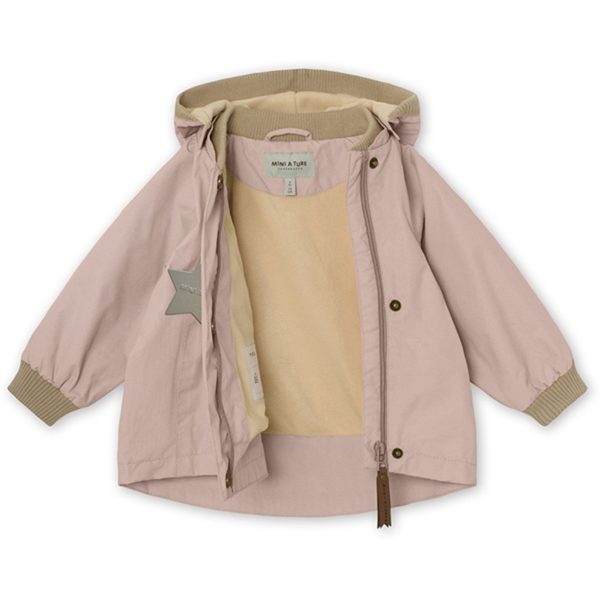 MINI A TURE Wai Spring Jacket w Fleece Lining Rose Smoke Supply