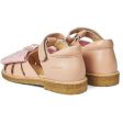 Angulus Sandal W. Bow And Velcro Peach Peach Glitter on Sale