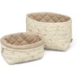 Cam Cam Copenhagen Quilted Storage Basket 2-pack Ashley, Latte Supply