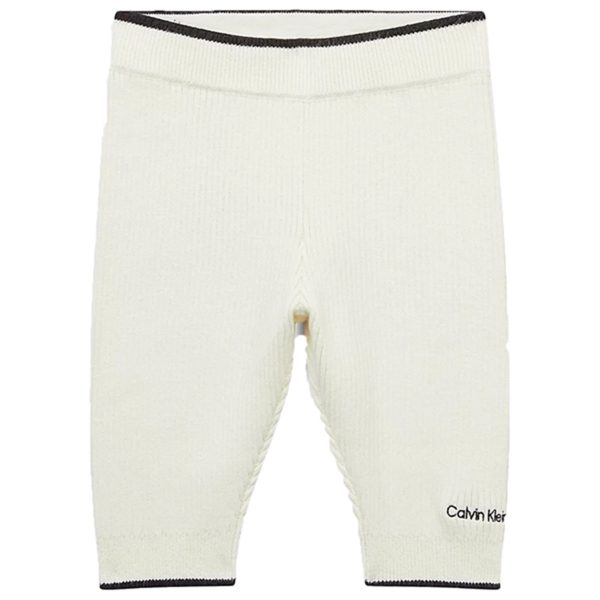 Calvin Klein Contrast Knitted Sweatpants Ivory Cheap