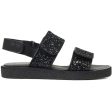 Angulus Glitter Sandal W. Velcro Black Black Glitter Fashion