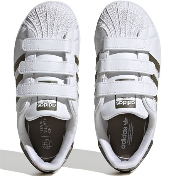 adidas Originals Superstar Sneakers White   Olive Online Sale