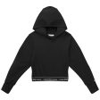 Calvin Klein Punto Logo Tape Cropped Hoodie Black Online