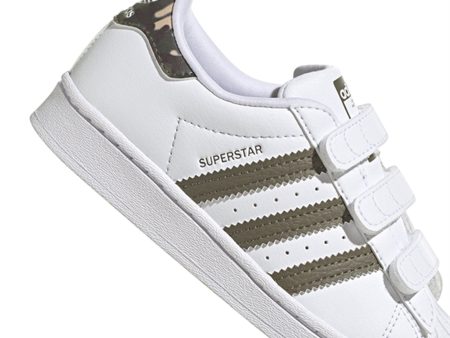 adidas Originals Superstar Sneakers White   Olive Online Sale