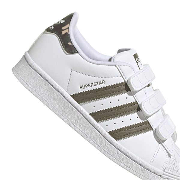 adidas Originals Superstar Sneakers White   Olive Online Sale