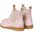 Angulus Chelsea Støvlet W. Elastic Band Rose Rose Glitter Beige Online now