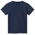 Wood Wood Navy Ola Arch Logo T-shirt Discount