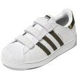 adidas Originals Superstar Sneakers White   Olive Online Sale