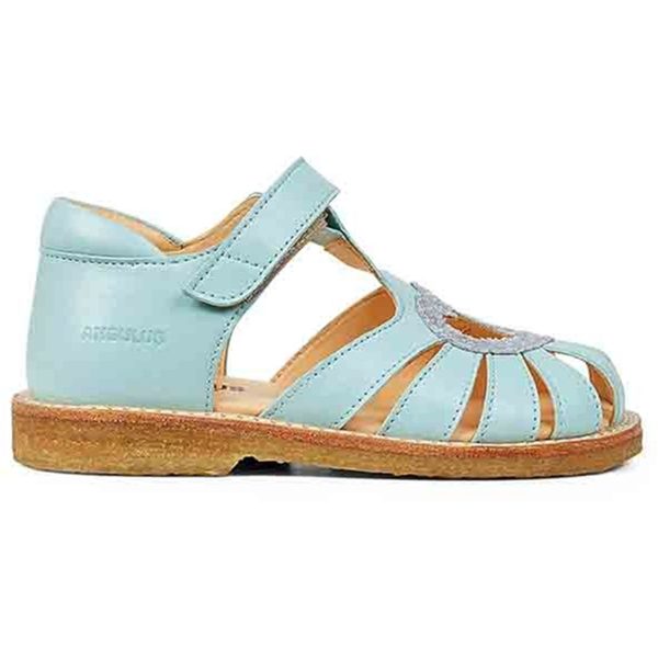 Angulus Hjerte Sandal W. Velcro Mint Mint Glitter on Sale