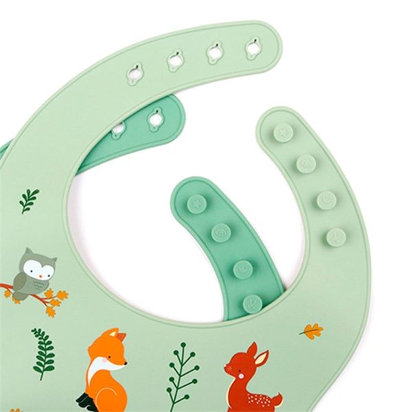 A Little Lovely Company Silicone Bib 2-pack Forest Friends Fashion