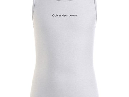 Calvin Klein Logo Tank Top Bright White Discount