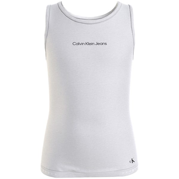 Calvin Klein Logo Tank Top Bright White Discount