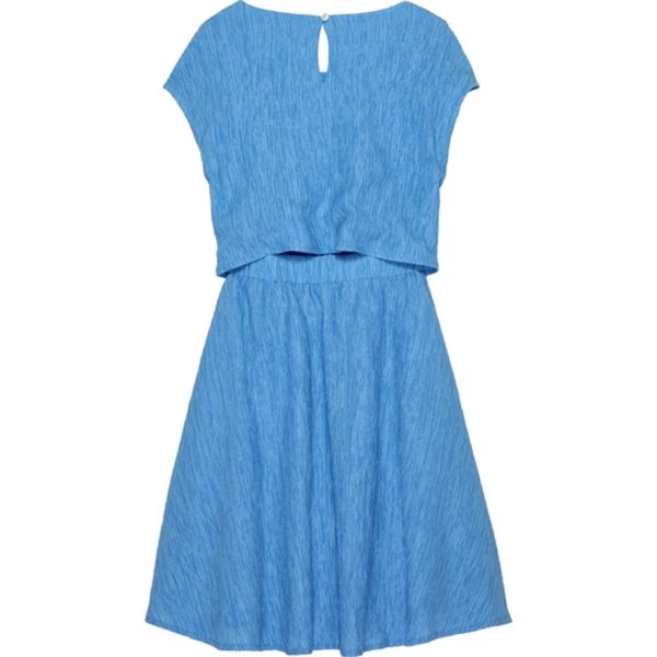 Calvin Klein Crinkle Fit Flare Dress Blue Crush Online Sale