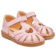 Angulus Hjerte Sandal W. Velcro Rose Rose Glitter For Cheap