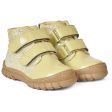 Angulus Starter Shoe W. Velcro And Glitter Details Light Yellow Light Yellow Glitter Hot on Sale