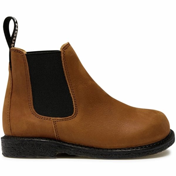 Angulus Chelsea Boots With Elastic Cognac Black For Sale