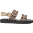 Angulus Glitter Sandal W. Velcro Sand Multi Glitter Hot on Sale