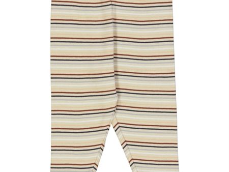 Wheat Multi Stripe Silas Jersey Leggings For Sale