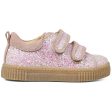 Angulus Glitter Sneaker W. Velcro Peach Rose Glitter Discount