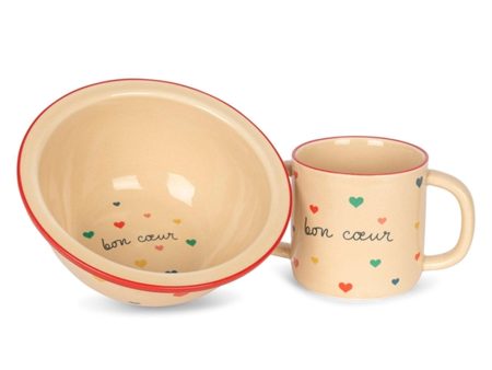 Konges Sløjd Ceramic Cup and Bowl Bon Coeur For Sale