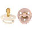 Bibs Colour Latex Symmetrical Pacifier 2-pack Ivory Blush on Sale