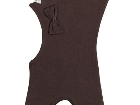 Racing Kids Top Balaclava Bow 2-layer Brown Fashion