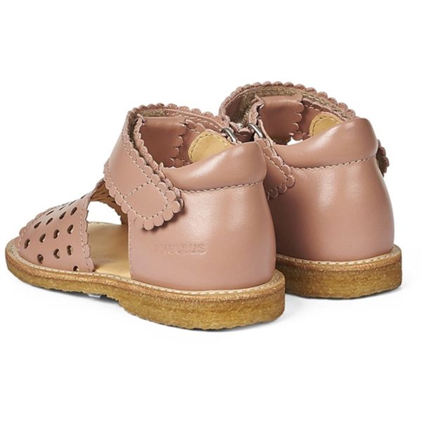 Angulus Starter Sandal W. Velcro And Hearts Dark Peach on Sale