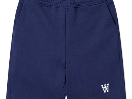 Wood Wood Navy Vic AA Jogger Shorts Hot on Sale