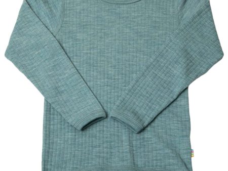 Joha Wool Aqua Melange Blouse Online now