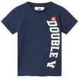 Wood Wood Navy Ola Spell Out Logo T-shirt Cheap