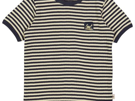 Wheat Midnight Stripe Surfcrab Badge T-shirt Fashion