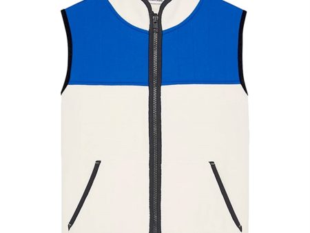 Calvin Klein Mix Media CLR Block Fleece Vest Muslin Discount