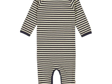 Wheat Midnight Stripe Theis Jumpsuit For Cheap