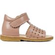 Angulus Starter Sandal W. Velcro And Hearts Dark Peach on Sale