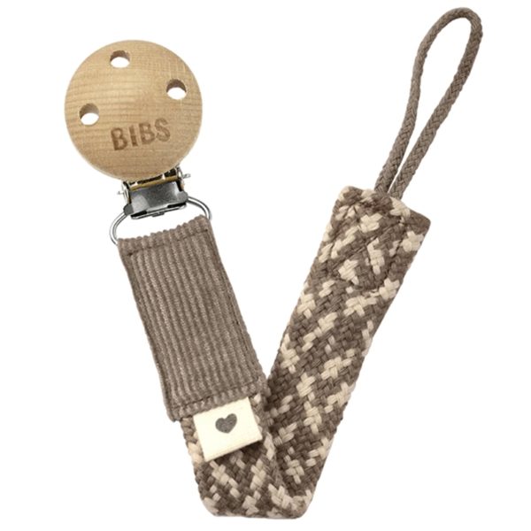 Bibs Pacifer Strap Dark Oak Vanilla Online