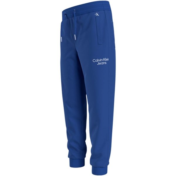 Calvin Klein Stack Logo Sweatpants Ultra Blue For Sale