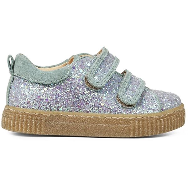 Angulus Glitter Sneaker W. Velcro Mint Glitter Mint Online Sale