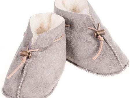 Alwero Baby Slippers Emo Velours Light Grey Online Hot Sale