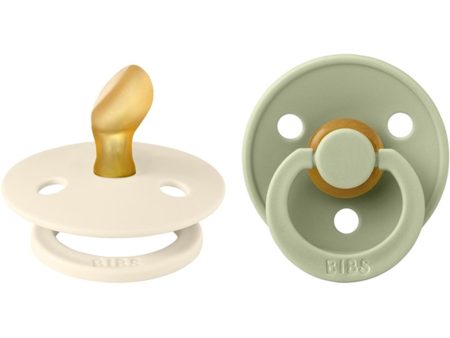 Bibs Colour Latex Anatomical Pacifier 2-pack Ivory Sage on Sale