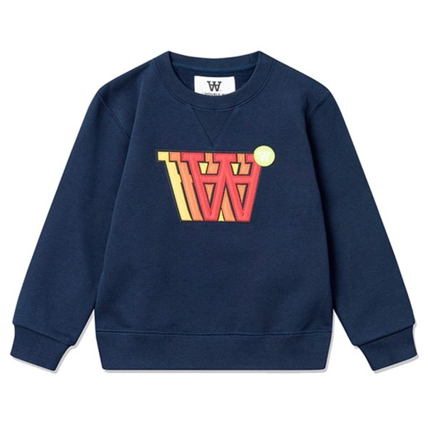 Wood Wood Navy Rod Applique Sweatshirt Fashion