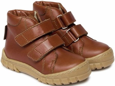 Angulus Basic Beginner Tex Sneaker with Velcro Cognac Basic Fashion