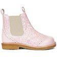 Angulus Chelsea Støvlet W. Elastic Band Rose Rose Glitter Beige Online now