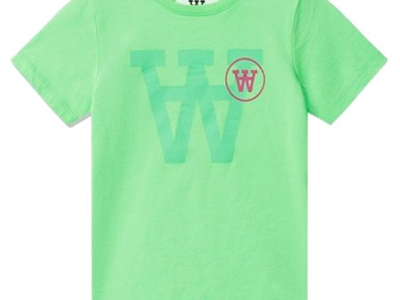 Wood Wood Pale Green Ola Tonal Logo T-shirt For Discount