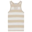 Calvin Klein Rib Tank Top Bright White Classic Beige Online Sale