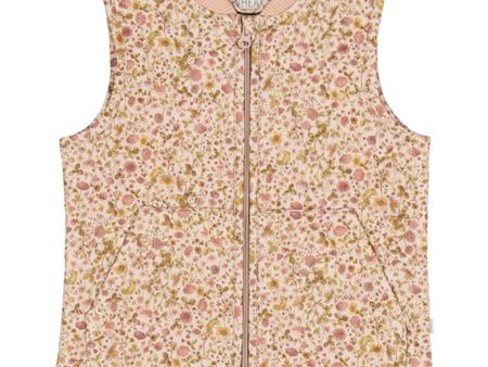 Wheat Thermo Watercolor Flora Vest Gilet Ede Fashion