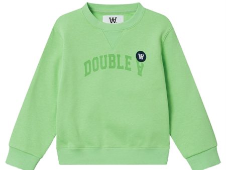 Wood Wood Pale Green Rod Arch Logo Sweatshirt Cheap