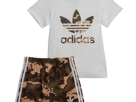 adidas Originals White Shorts Tee Set Supply